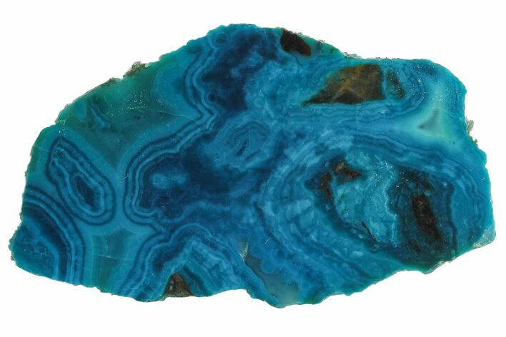 Polished Banded Chrysocolla - Bagdad Mine, Arizona #175474